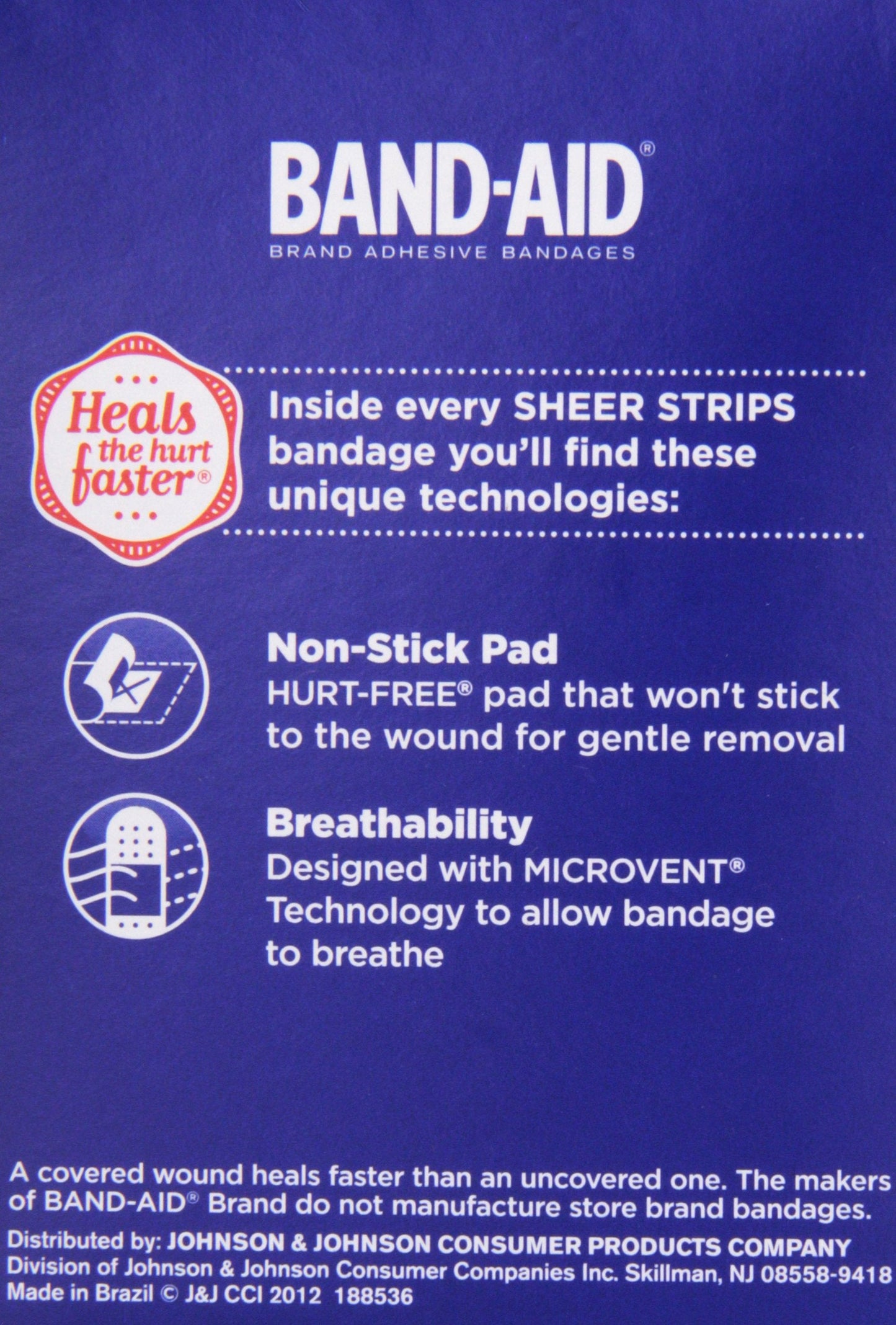 Band-Aid Brand Tru-Stay Sheer Strips Adhesive Bandages for First Aid and Wound Care, All One Size, 40 ct