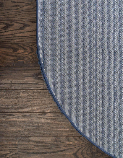 Unique Loom Solo Collection Area Rug - Calabasas (3' 3" x 5' 3" Oval, Navy Blue)