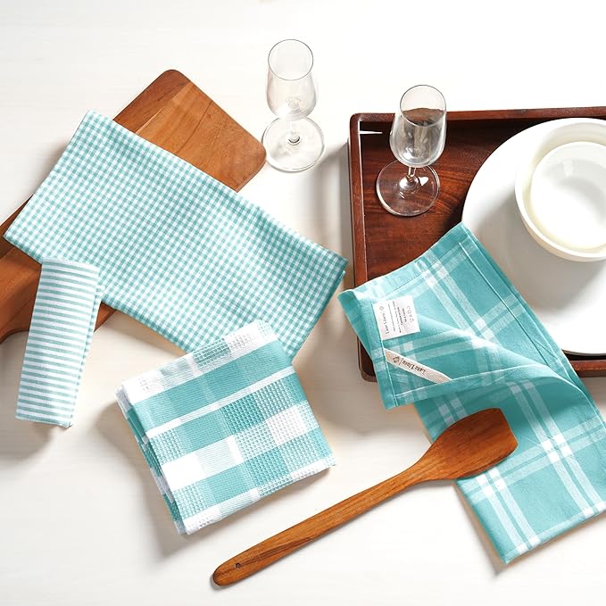 LANE LINEN 100% Cotton Kitchen Dish Cloths, Ultra Soft Absorbent Quick Drying