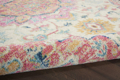 Nourison Home Passion Ivory Pink 5'3" x 7'3" Area Rug - Easy Clean, Non Shedding, Bed Room, Living Room, Dining Room, Kitchen (5' x 7')