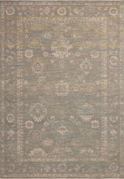 Loloi Chris Loves Julia Louisa Collection LOI-04 Lagoon/Ivory 9'-6" x 13'-1", .38" Pile Height, Area Rug