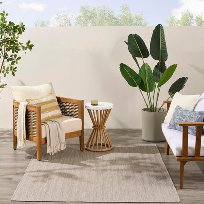 Nourison Home Horizon Indoor/Outdoor Grey 5' x 7' Area Rug - Easy Clean, Non Shedding, Bed Room, Living Room, Dining Room, Kitchen (5' x 7')