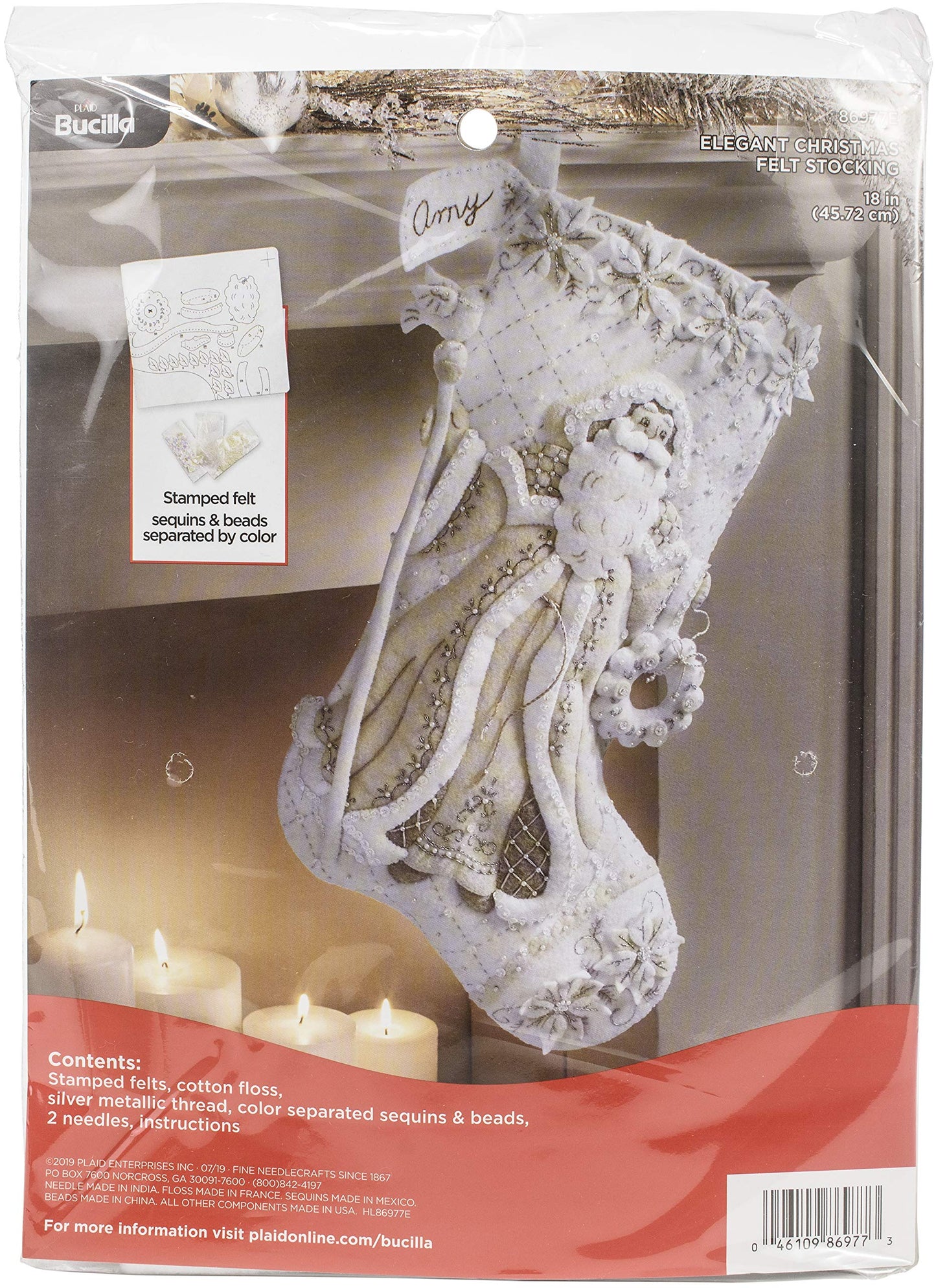 Bucilla 86977E Elegant Christmas Felt Applique Kit