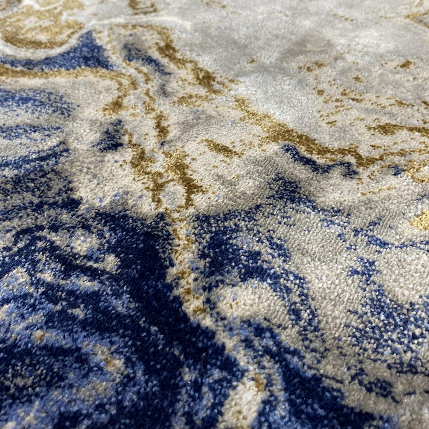 LUXE WEAVERS Marble Swirl Abstract Area Rug, Blue 5x7