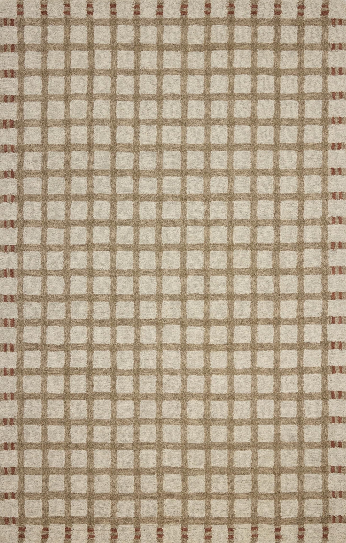 Loloi Magnolia Home by Joanna Gaines Waylon Collection WAY-02 Natural/Rust 5'-0" x 7'-6" Area Rug