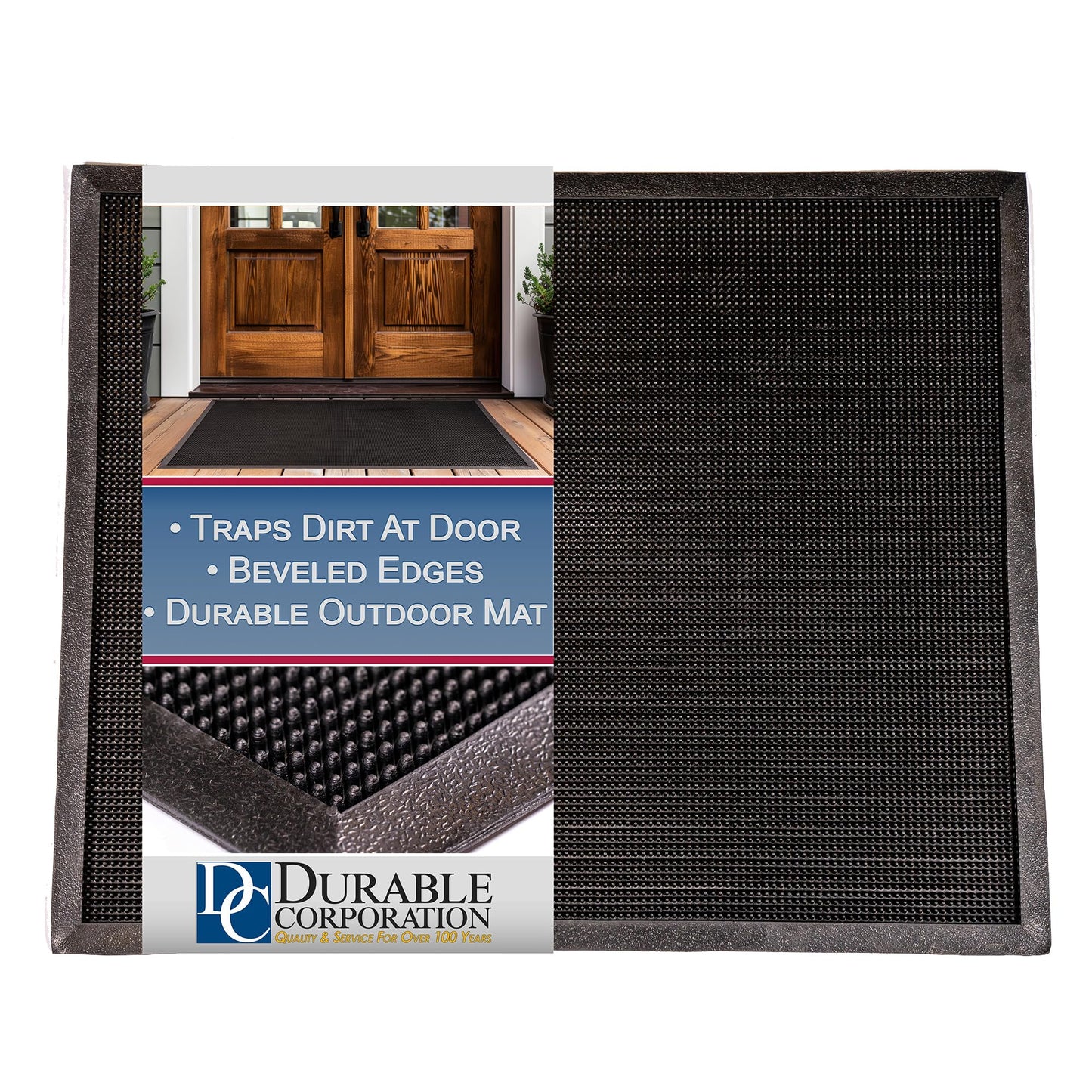 Durable Corporation 396S1624 16 in. Wx 24 in. L Fingertip Entrance Mat