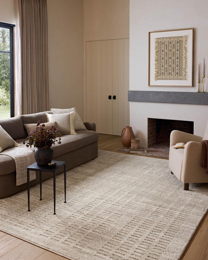 Loloi Amber Lewis Monty Collection MOT-03 Ivory/Beige 5'-3" x 7'-6", .50" Pile Height, Accent Rug