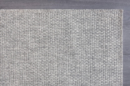 CAMILSON Easy Jute Rug 8x10, Indoor Outdoor Grey Color Area Rugs for Living Room Farmhouse Patio and Kitchen Rug, Solid Boho Woven Design, Easy-Cleaning, Washable Outside Carpet Alfombras (8 x 10)