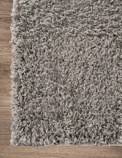 Rugs.com - Solid Shag Rug – 2' x 3' 1 Cloud Gray Shag Rug – Plush Accent for Nurseries, Playrooms, and Bedrooms