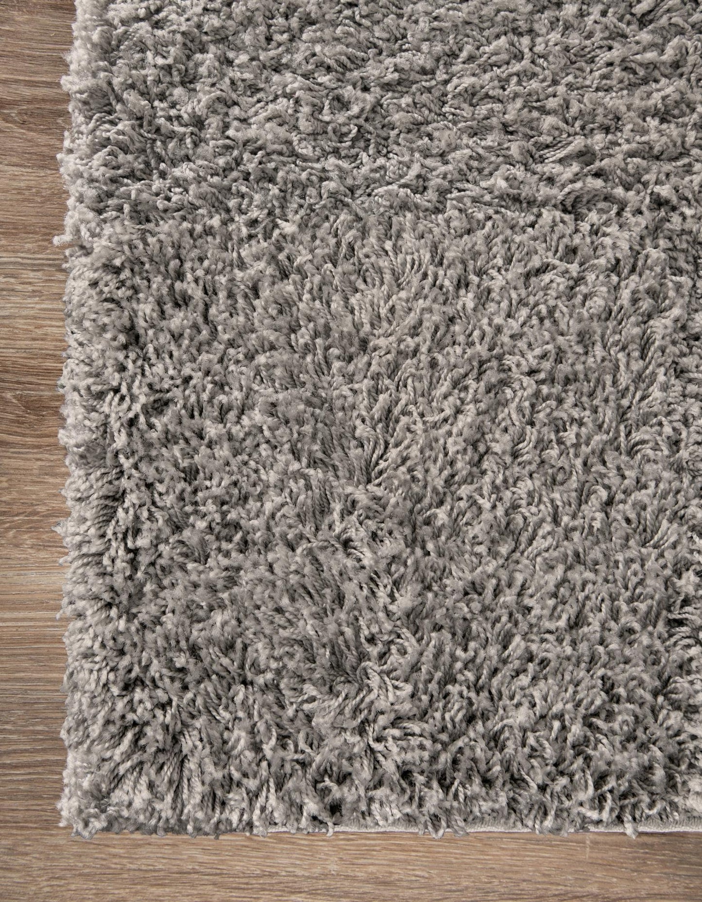 Rugs.com - Über Cozy Solid Shag Collection Rug – 8' x 11' Cloud Gray Shag Rug Perfect for Living Rooms, Large Dining Rooms, Open Floorplans