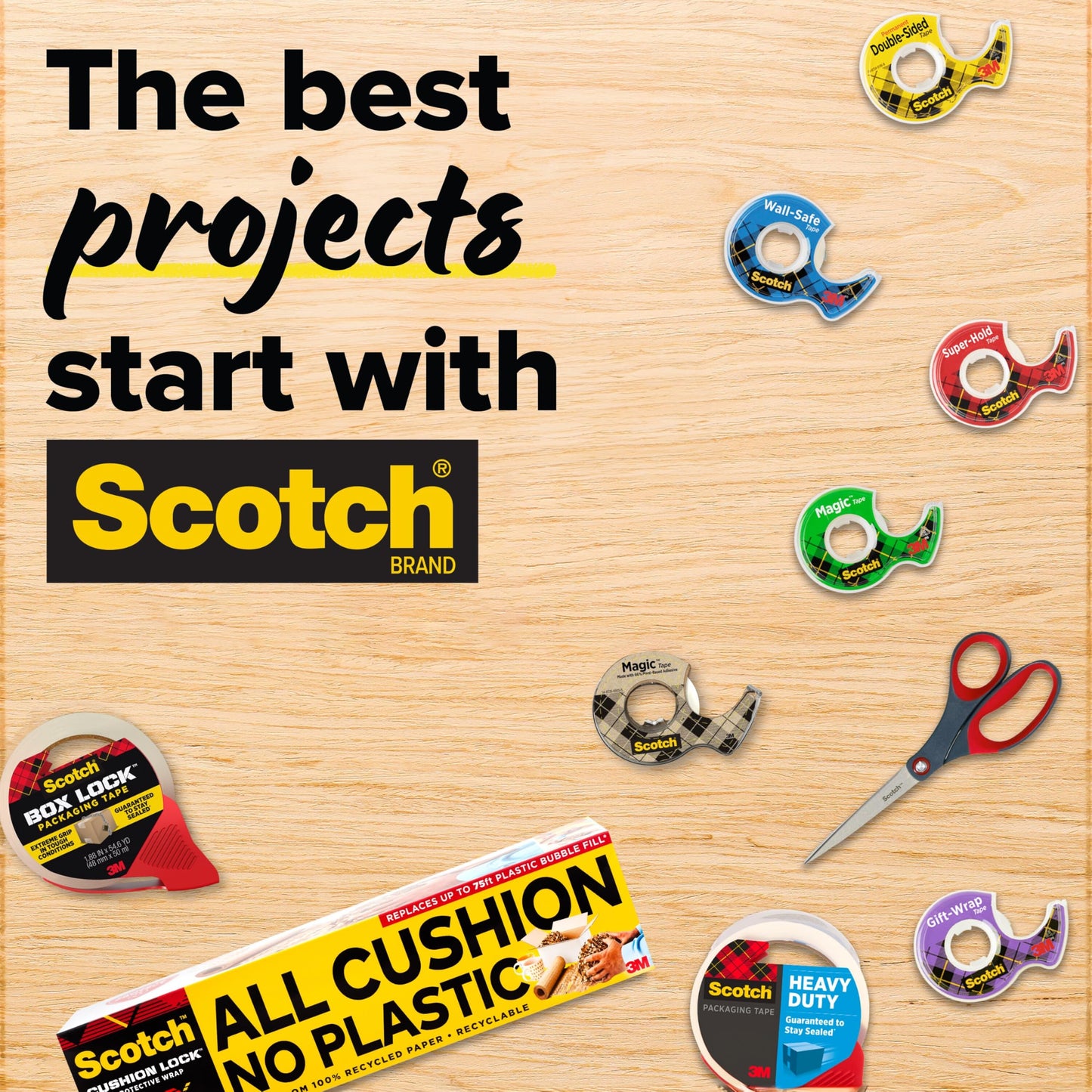 Scotch Transparent Tape, Versatile, Clear Tape Engineered for Office and Home Use, 3/4 x 850 Inches, 4 Dispensered Rolls