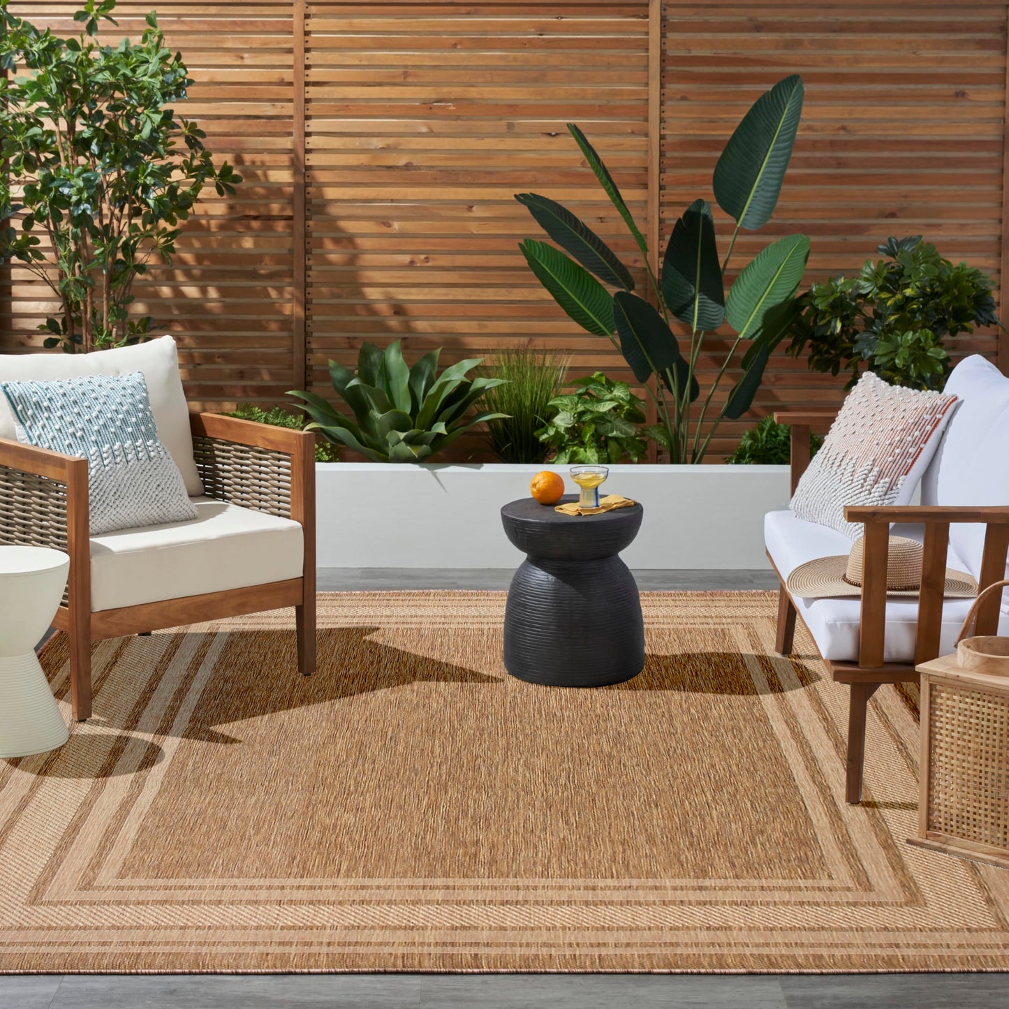 Nourison Home Horizon Indoor/Outdoor Natural 8' x 10' Area Rug - Easy Clean, Non Shedding, Bed Room, Living Room, Dining Room, Kitchen (8' x 10')