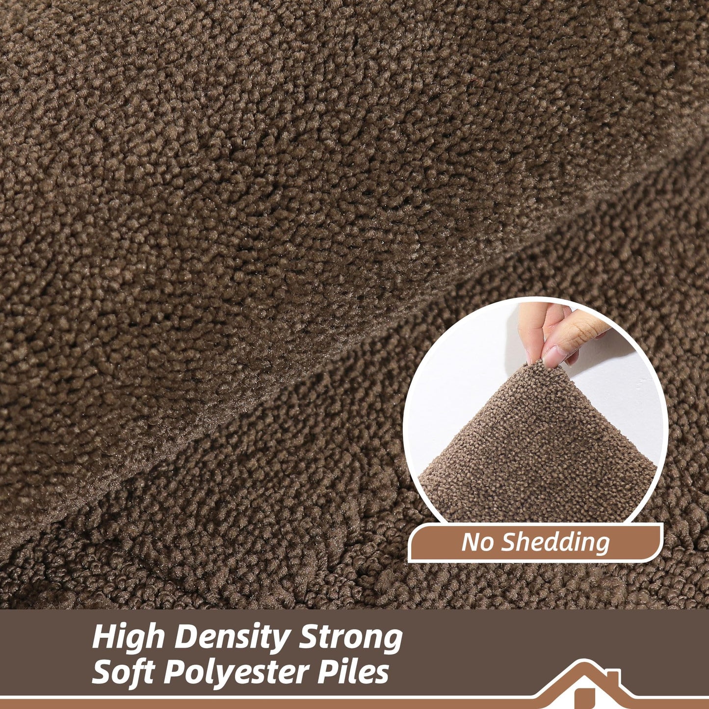 BEQHAUSE Door Mat 32" x 48", Non-Slip Door Mats Indoor Entryway Rugs Washable Low-Profile Absorbent and Dirt Trapper Floor Mats, Dog Door Mat for Front Back Door, Mud Wet Shoes & Paws, Brown