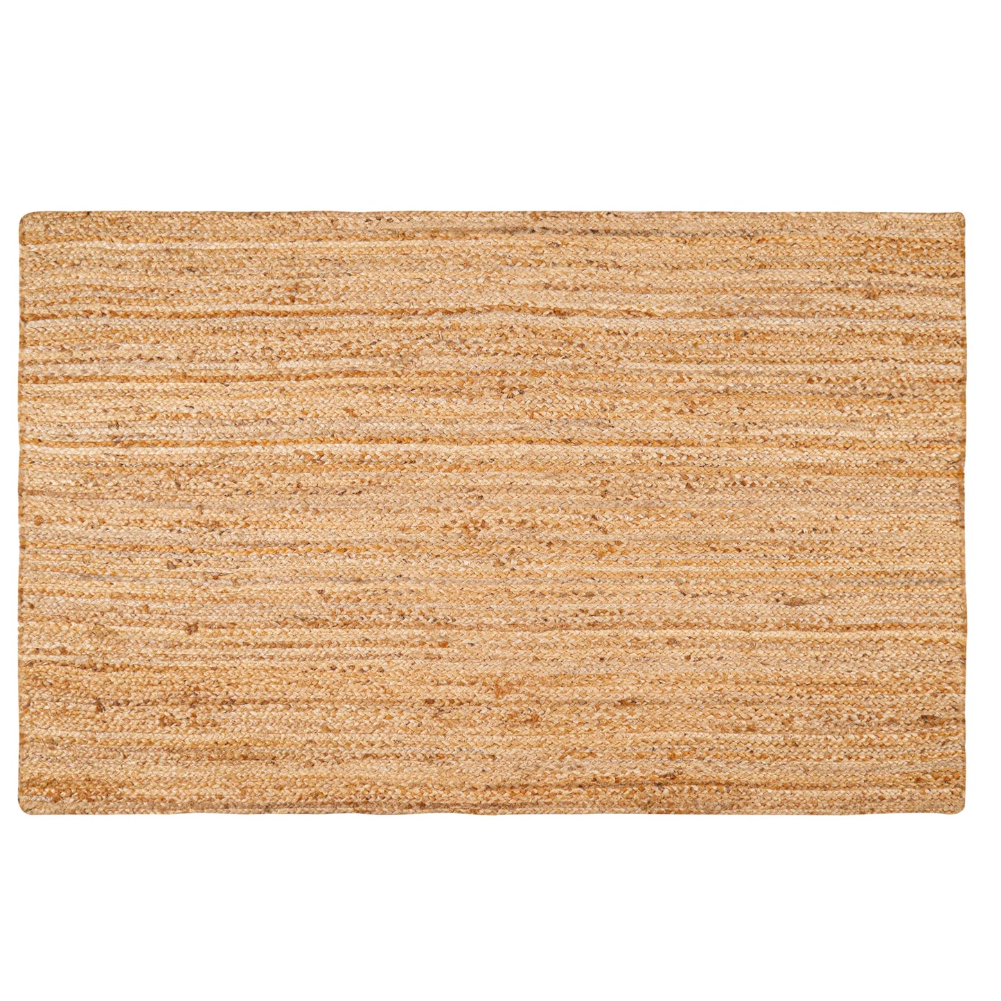 Hausattire Hand Woven Jute Braided Rug, 4'x6' – Natural, Reversible Boho Entry Area Rugs for Kitchen, Living Room I Farmhouse Indoor Outdoor Decorative Floor Rug, 48x72 Inches