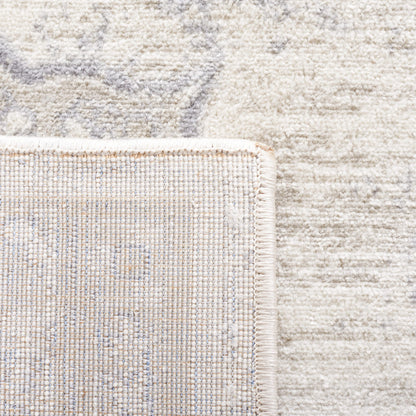 SAFAVIEH Brentwood Collection Area Rug - 6'7" Square, Ivory & Beige, Medallion Distressed Design, Non-Shedding & Easy Care, Ideal for High Traffic Areas in Living Room, Bedroom (BNT802B)