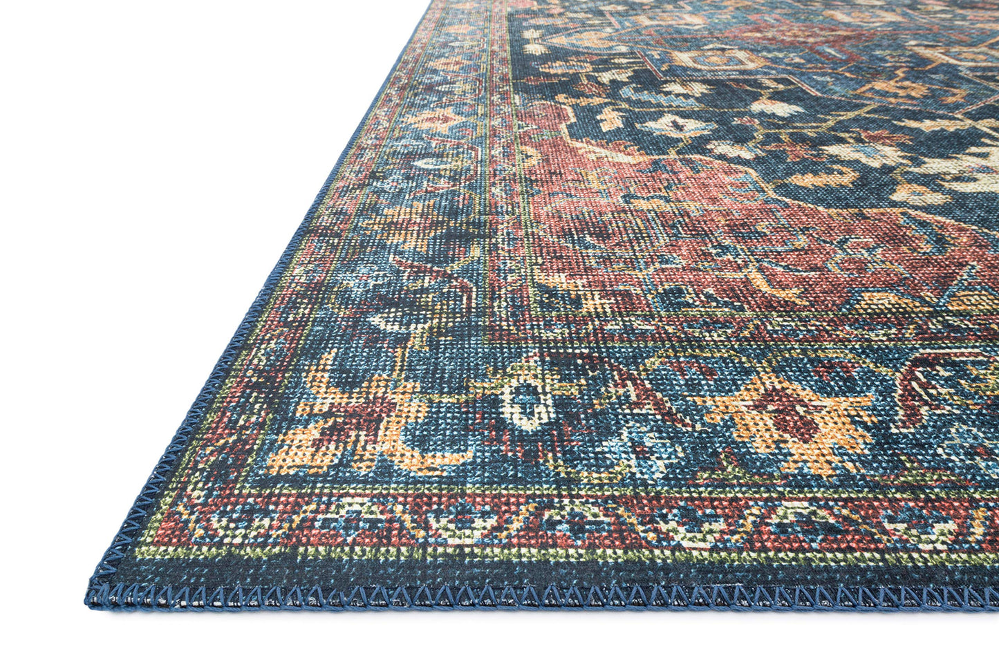 Loloi Skye Collection SKY-08 Denim/Brick 9'-0" x 12'-0" Area Rug