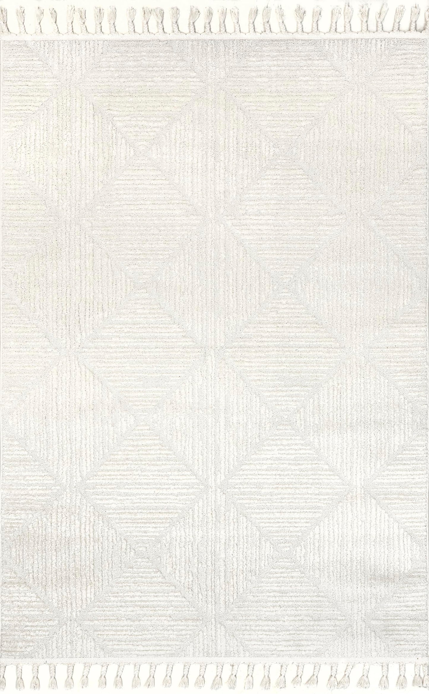 Nuloom Kerry Cream, 12' x 15', Geometric, Soft and Cozy, High Traffic, Stain Resistant, Easy Clean, Durable Area Rug for Bedroom, Living Room, Dining Space, Den, Foyer, Entryway