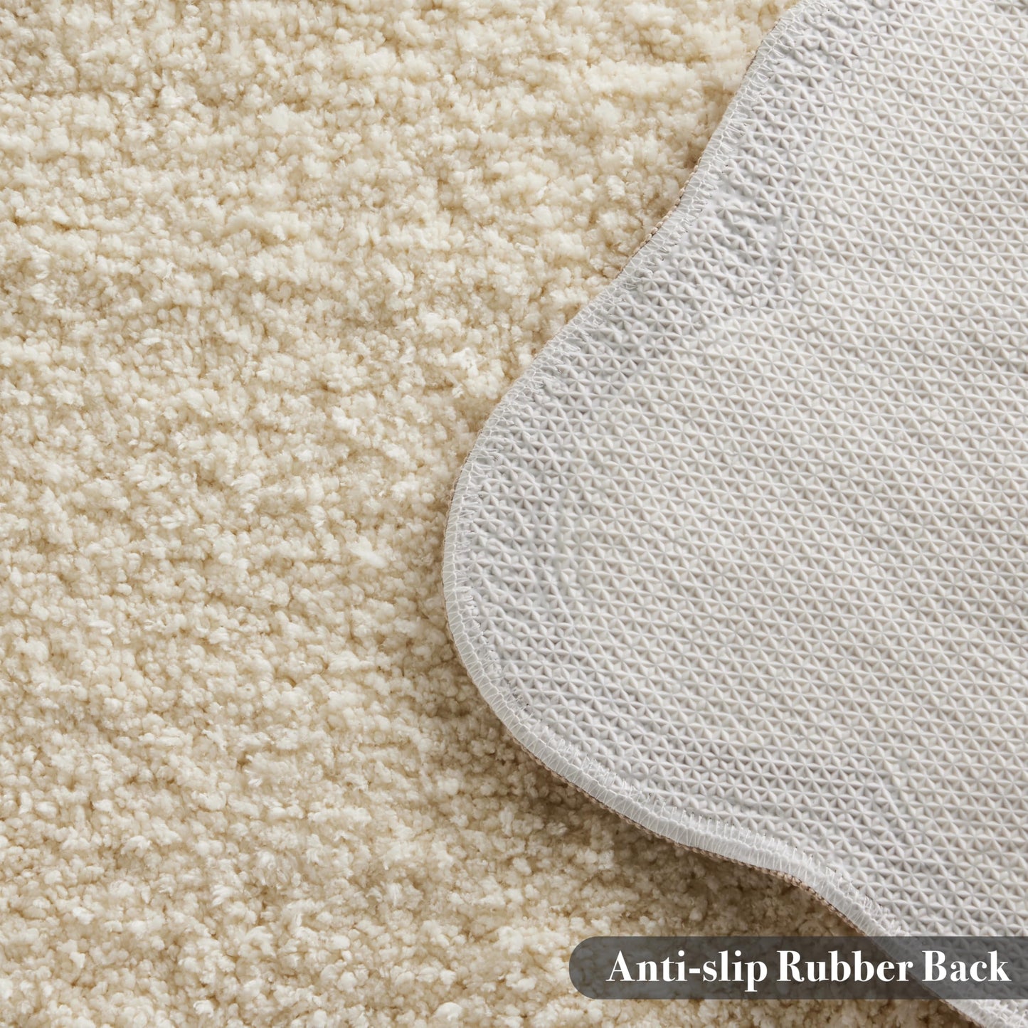 Ohocut Luxury Microfiber Bathroom Rugs, Beige Sand Scalloped Bath Rug Boho Farmhouse Cute Aesthetic Preppy Bath Mat for Bathroom, Tub, Floor Carpet, Sink, Shower, Anti Slip, Absorbent, 32x20