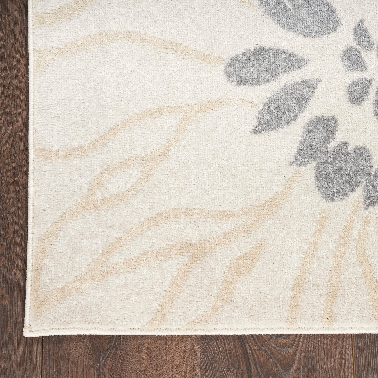 Nourison Home Passion Ivory Grey Blue 8' x 10' Area Rug - Easy Clean, Non Shedding, Bed Room, Living Room, Dining Room, Kitchen (8' x 10')
