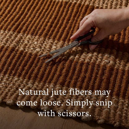 Loloi Leanne Ford Weatherstaff Collection WTS-01 Espresso/Natural 2'-6" x 7'-6" Runner Rug Jute, Striped, Neutral, Hallway, Kitchen, Mudroom, and Bathroom