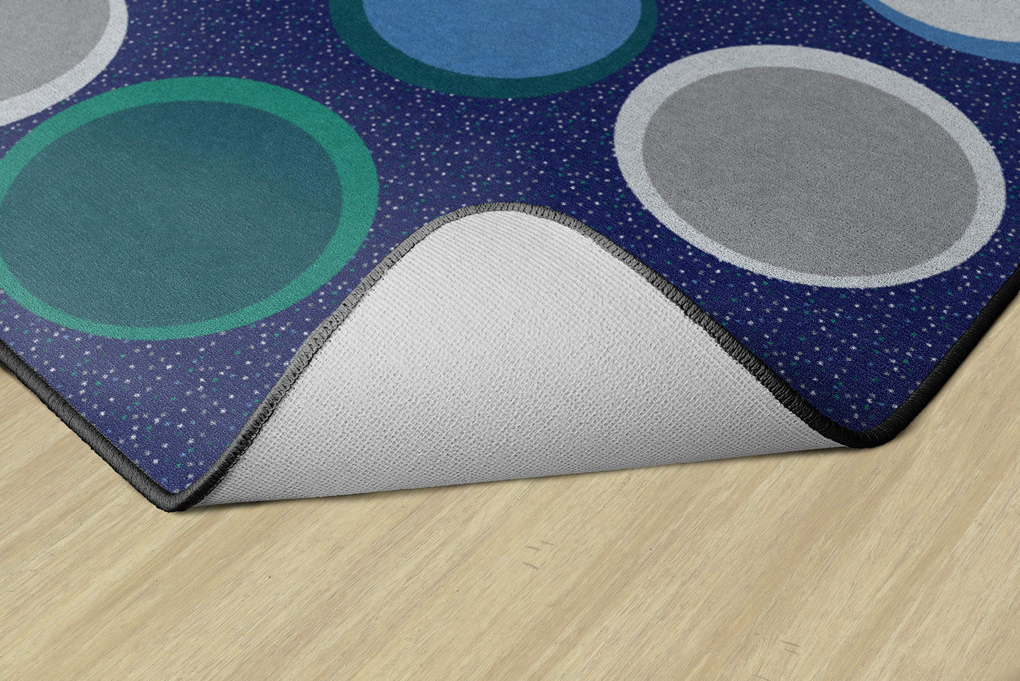 Flagship Carpets Sitting Spots Classroom Educational Area Rug for Kids and Teachers, Durable Quality for Schools, Preschool, Daycare, Learning Centers, and Home, 6' x 8'4" - Cool Blue