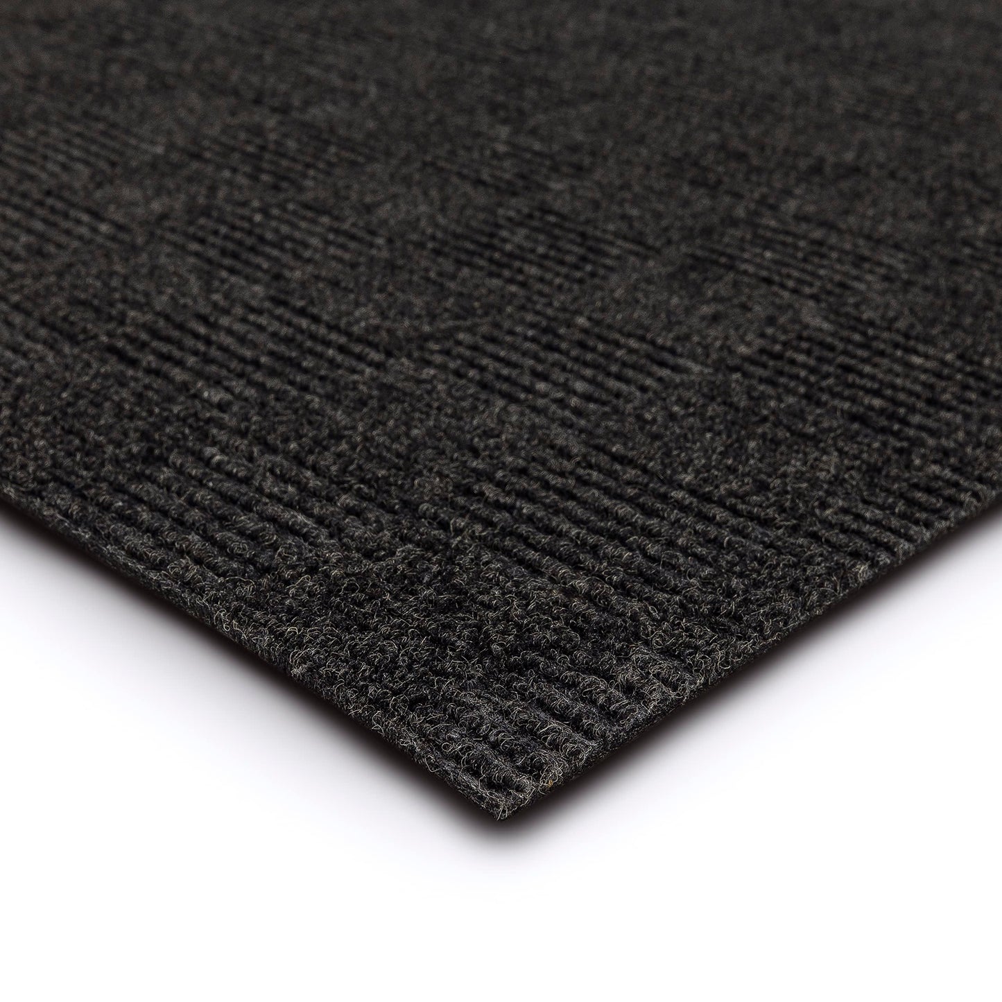 Mohawk Home 24" x 24" Indoor/Outdoor 0.25" Pile Height, Peel and Stick Carpet Tile, Black Polyester, (15 Tiles) (60 sqft/Box)