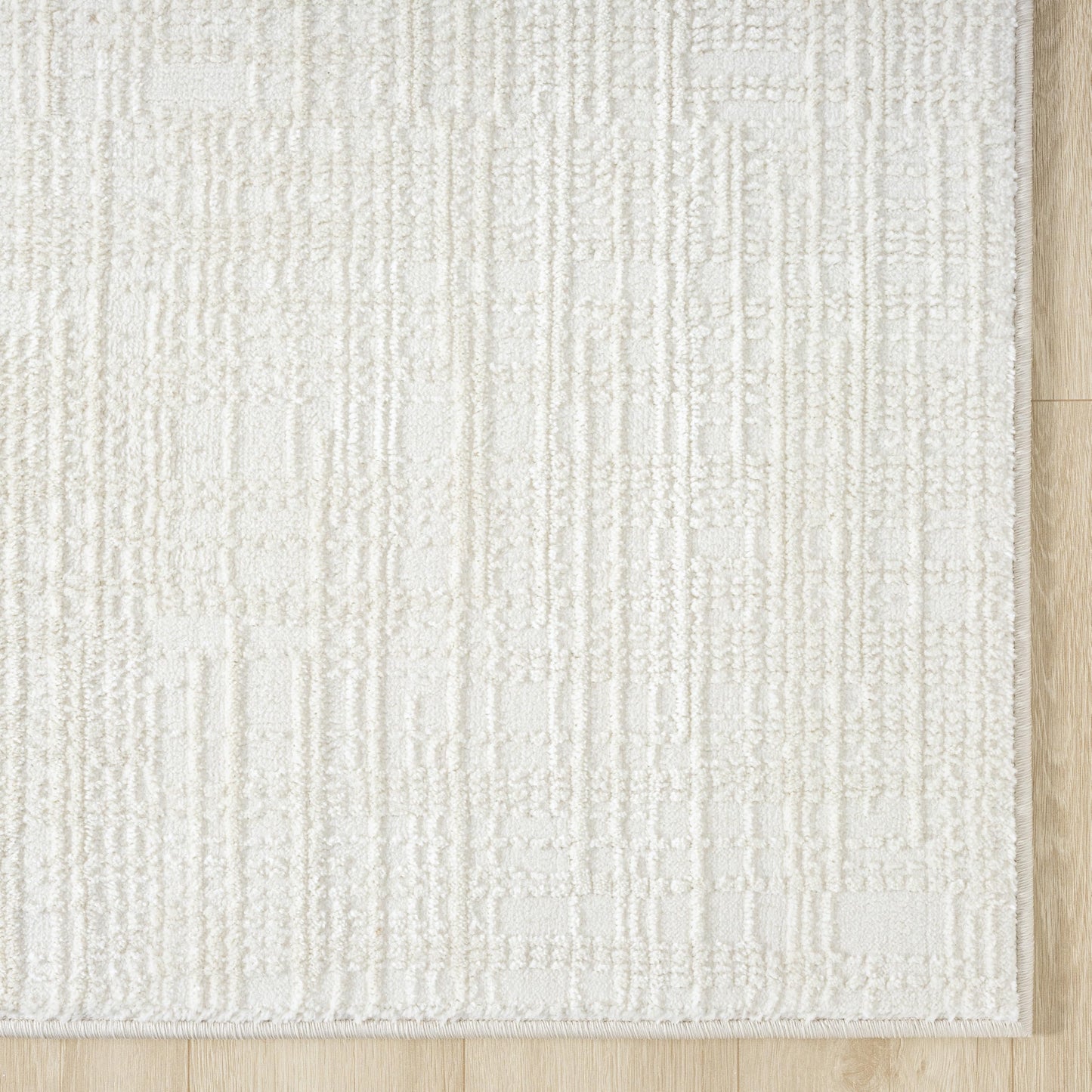 Abani Cream Area Rug - 4' x 6' - Living Room & Bedroom - Textured Weave Design - Indoor Use - Easy to Clean, Stain Resistant, Non-Shedding - Neutral Collection