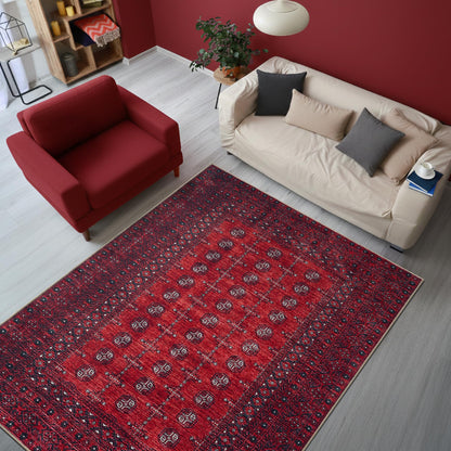 Keen Home Design 3x5 Rug - Machine Washable Entry Rug with Non-Slip Backing, Ideal for Enteryway, Kitchen, Bathroom, Laundry Room - Vintage, Easy Clean, Durable, Low Pile Rug - (3' x 5')