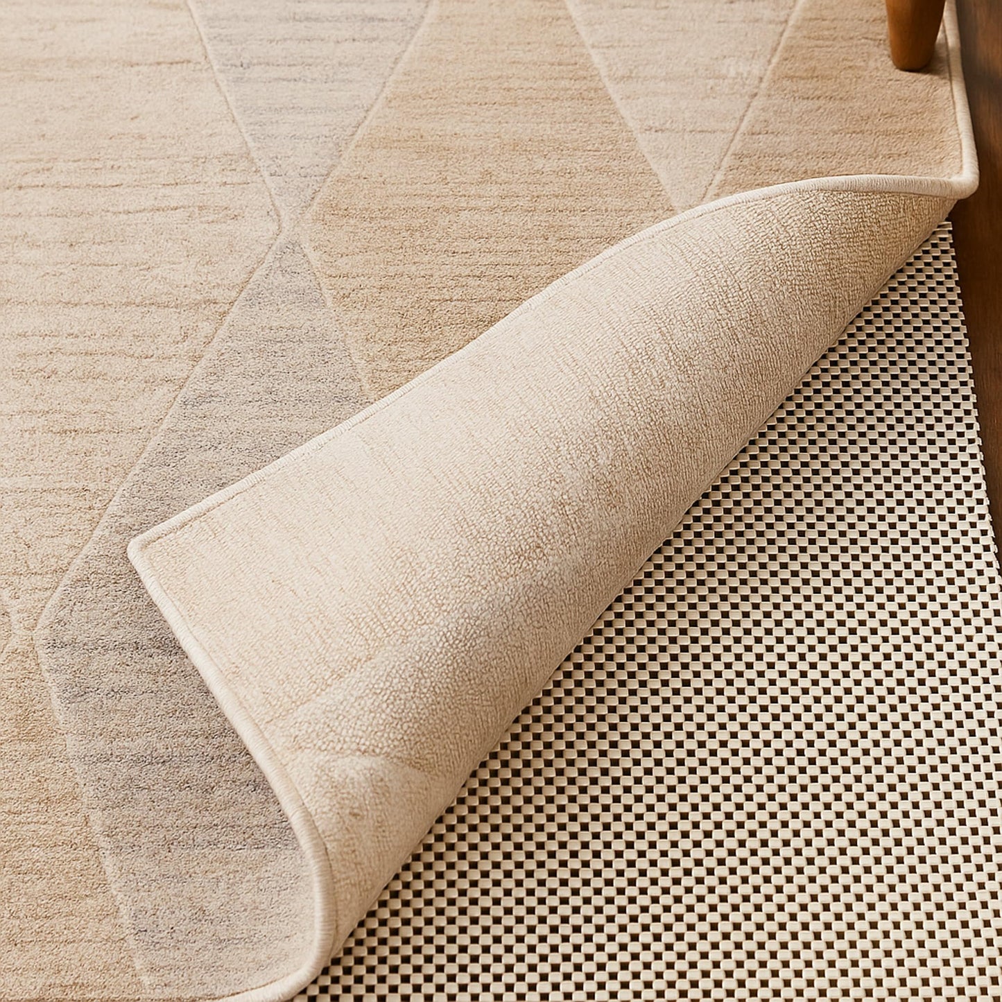 Rug Branch Rug Pad 8' x 11' for Area Rugs, Extra Strong Rug Pad Gripper, Grips Keep Area Rugs in Place, Skid Resistant Pads for Hard & Soft Floors, Under Carpet Mat and Hardwood Floor Protection