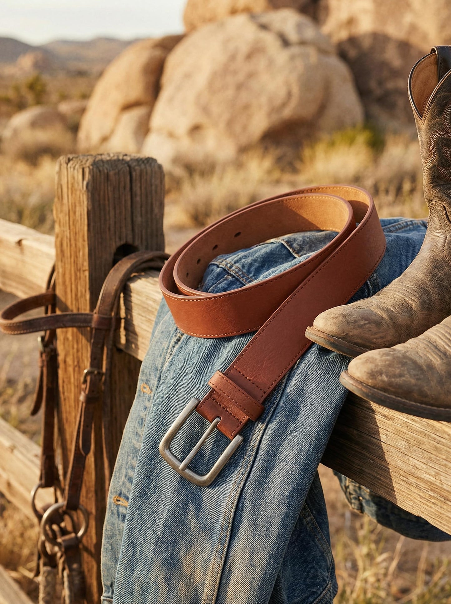 MILORDE Full Grain Leather Belt for Men, Work Belts for Men Heavy Duty, Daily Wear for Jeans Pants (Reddish Brown 209, 40)