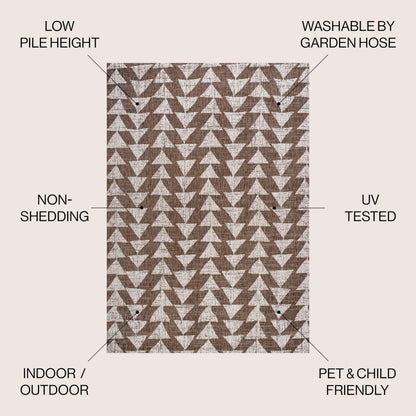 JONATHAN Y Tribal Geometric Indoor Outdoor Area Rug 3X5 Brown/Beige, Andratx Modern for Backyard, Patio, Porch, Easy-Cleaning, High Traffic, Pet-Friendly, Non-Shedding (SMB126A-3)