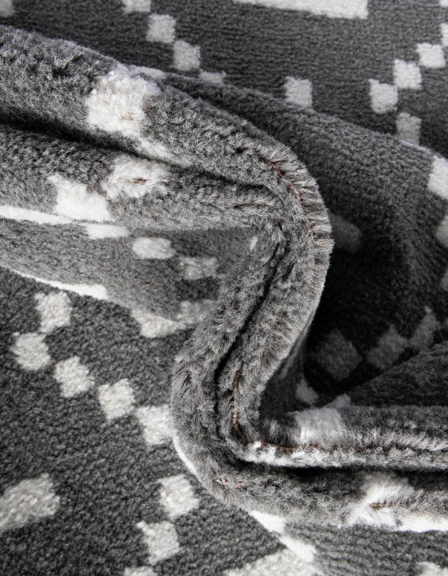 Rugs.com - Oslo Rug – 8 Ft Square Gray Easy-Clean Rug – Modern Geometric Design for Living Rooms, Bedrooms, and Dining Rooms