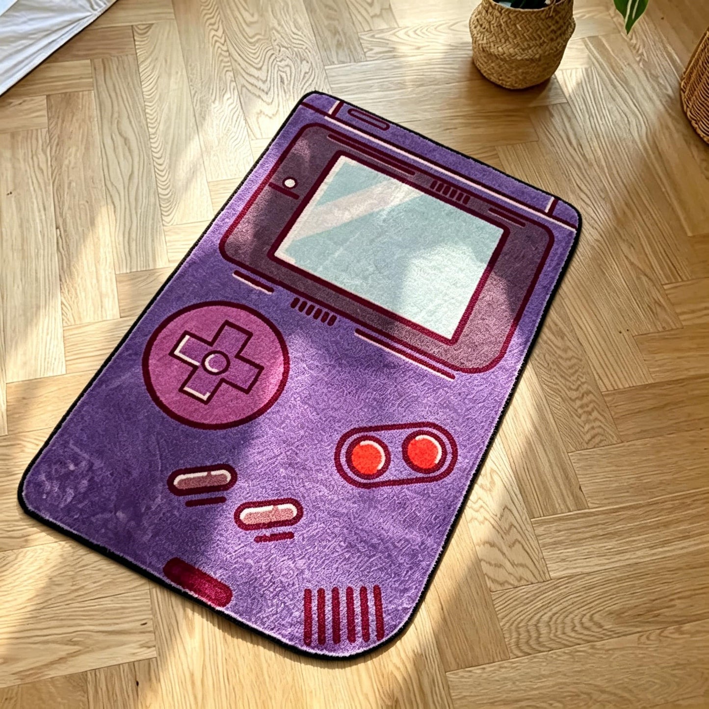 dovfa Gaming Rug for Boys Room, Gamer Rugs, Soft Rug for Bedroom, Better Non-Slip Backing, Washable & Easy Clean, Retro Game Console Faux Wool Rugs, Aesthetic Home Pad, Gift for Teens Kids, 32"X20"