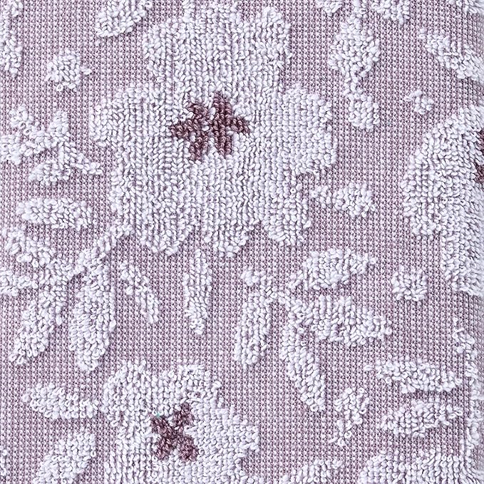 SKL Home Floral Jacquard 100% Cotton 2pc Hand Towel Set, Reversible & Decorative