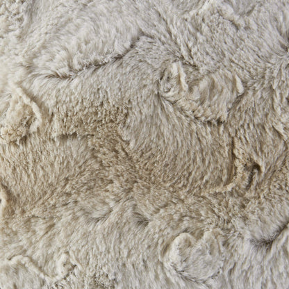 Madison Park Zuri Faux Fur Ombre Stripe Ultra Soft Luxury Decorative Throw Pillows, For Couch Bed With Insert, 20" x 20", Grey