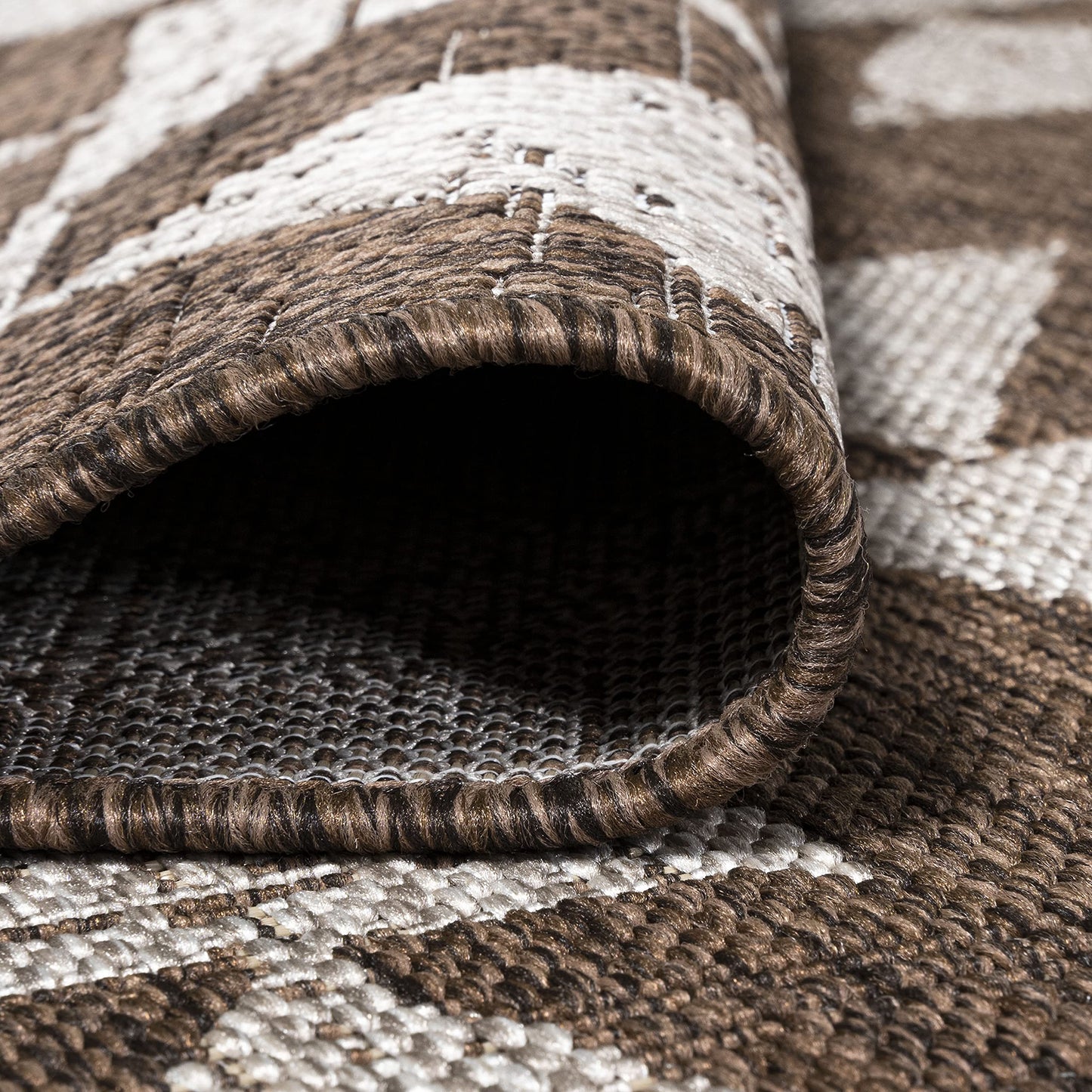 JONATHAN Y Tribal Geometric Indoor Outdoor Area Rug 3X5 Brown/Beige, Andratx Modern for Backyard, Patio, Porch, Easy-Cleaning, High Traffic, Pet-Friendly, Non-Shedding (SMB126A-3)