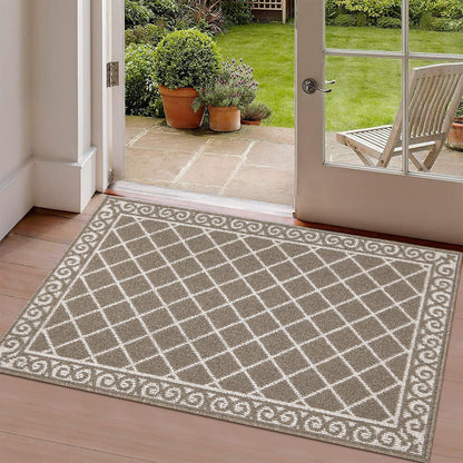 HEBE Indoor Door Mat 32"x48" Non Slip, Washable Welcome Mats for Front Door Entrance, Low Profile Dirt Trapper Doormat Entry Carpet for Entryway, Kitchen, Bathroom