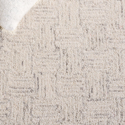 SAFAVIEH Micro-Loop Collection Area Rug - 9' x 12', Light Grey & Ivory, Handmade Wool, Ideal for High Traffic Areas in Living Room, Bedroom (MLP537F), Light Grey/Ivory