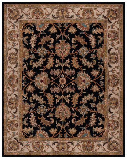 SAFAVIEH Heritage Collection Area Rug - 9'6" x 13'6", Black & Beige, Handmade Traditional Oriental Wool, Ideal for High Traffic Areas in Living Room, Bedroom (HG628B)