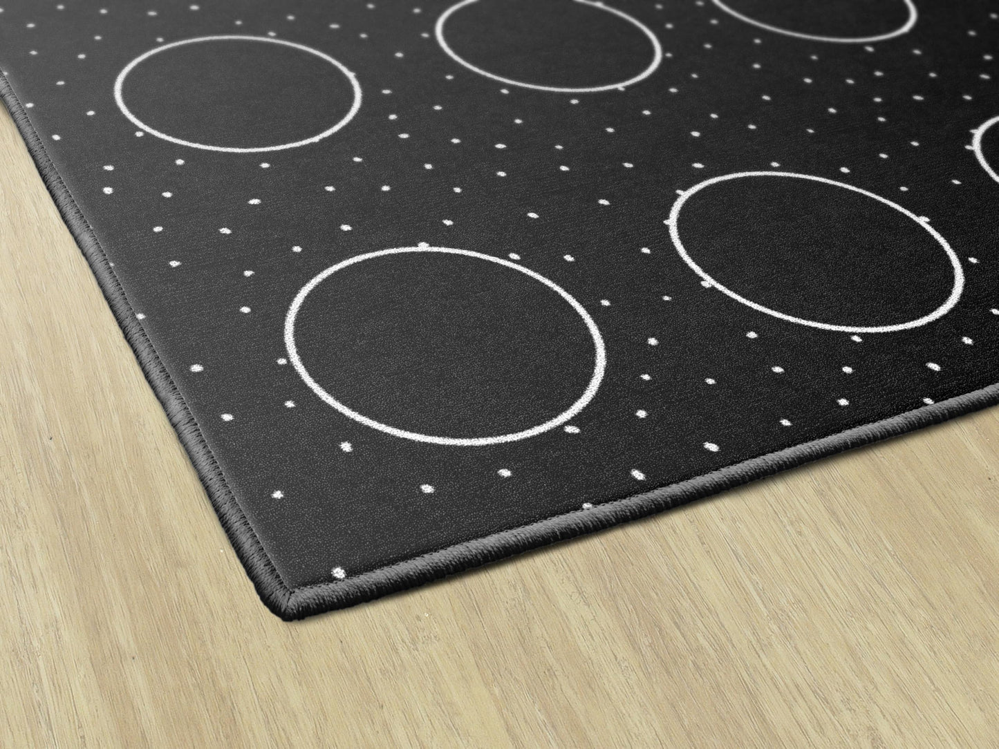 Flagship Carpets Books and Bows Bw Small Dots Educational Area Rug for Kids Room, Children's Classroom Rug for Teaching and Playroom, 5' X 7'6"