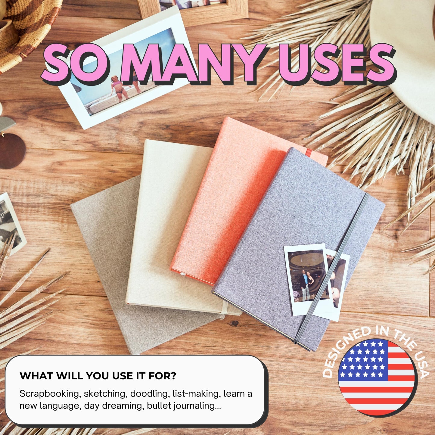 Portage Blank Hardcover Aesthetic Notebook Writing Journal – Bleed-Proof Paper Notepad for Journaling, High GSM, A5 Notebook, Cream Pages - Oatmeal, 6 x 8.5 Inches, 224 Pages