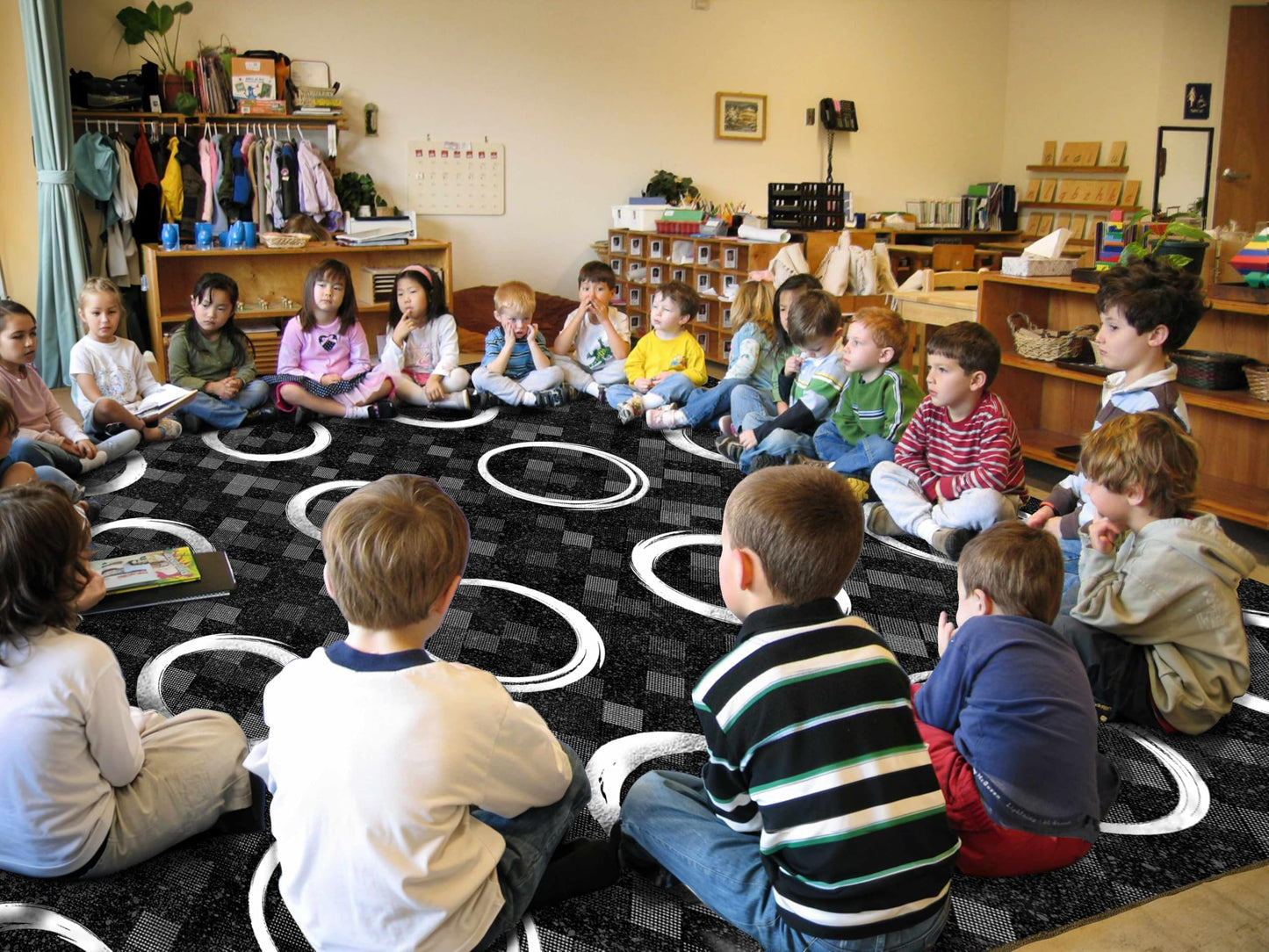 OLEEK Large Classroom Rug Elementary 5x7 - (Washable) Classroom Rugs for Kids Room - Classroom Carpet Elementary - Kids playroom Rug 5 x 7 - Preschool Rugs for Classroom - Schoolgirl Classroom Decor