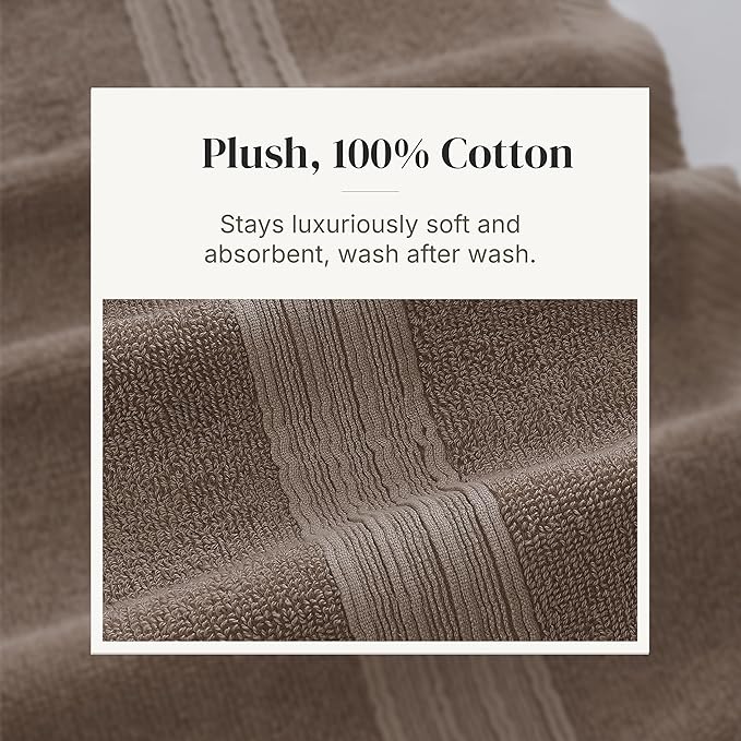 Modern Threads Ophelia 6-Piece 100% Cotton Towel Set – Reversible Yarn Dyed