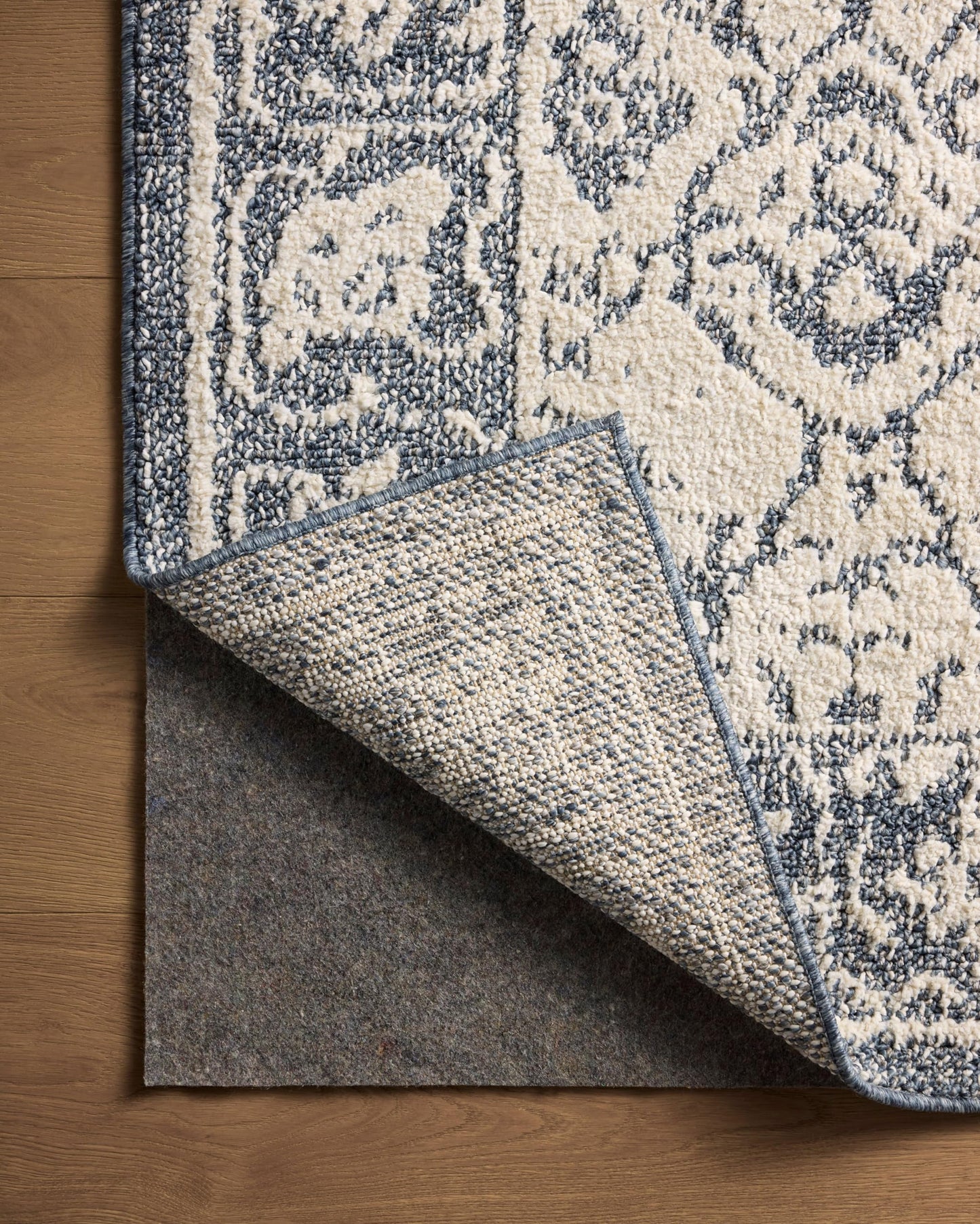 Loloi Magnolia Home by Joanna Gaines Gigi Collection GIG-02 Ivory/Blue 6'-7" x 9'-2" Area Rug