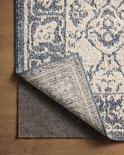 Loloi Magnolia Home by Joanna Gaines Gigi Collection GIG-02 Ivory/Blue 6'-7" x 9'-2" Area Rug