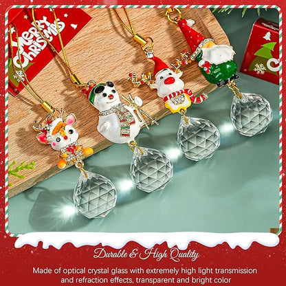 H&D HYALINE & DORA Christmas Ornaments Set Christmas Hanging Ornament Pendant Elk Gnome Snowman Ornament for Xmas Tree Home Decor(4 Pack)