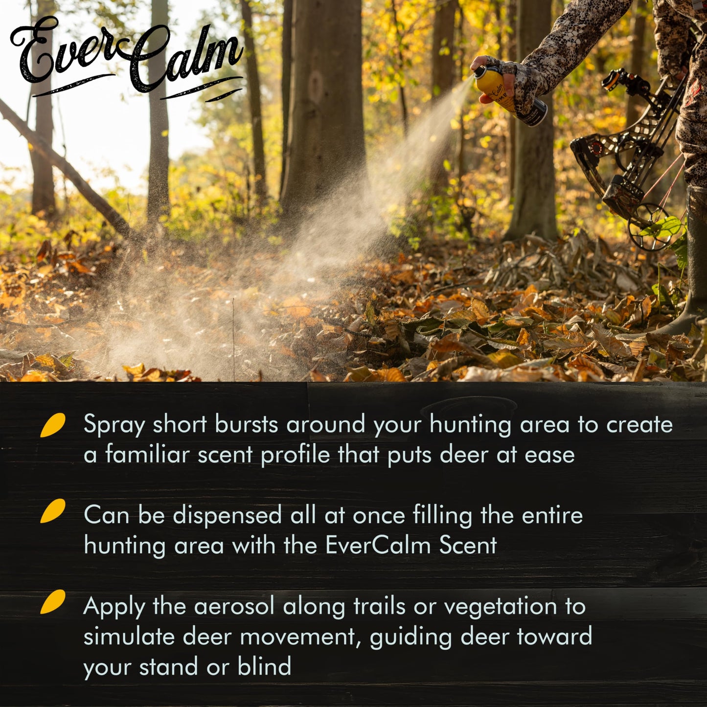 Conquest Scents EverCalm Deer Scent Bomb – Deer Attractant Spray & Calming Scent, All-Season Effectiveness, Versatile Hunting Aerosol Canister, 7.0 oz