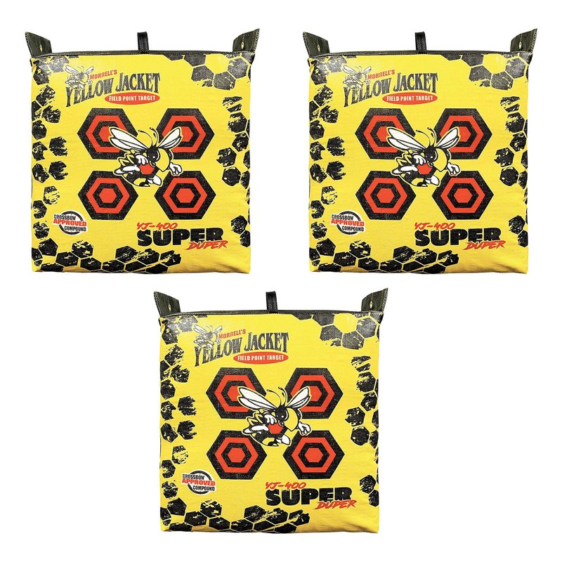 Morrell Super Duper Field Point Bow Targets Archery Block Bag for High Speed Compound Bows and Crossbows Outdoor Target Practice, 3 Pack, Yellow