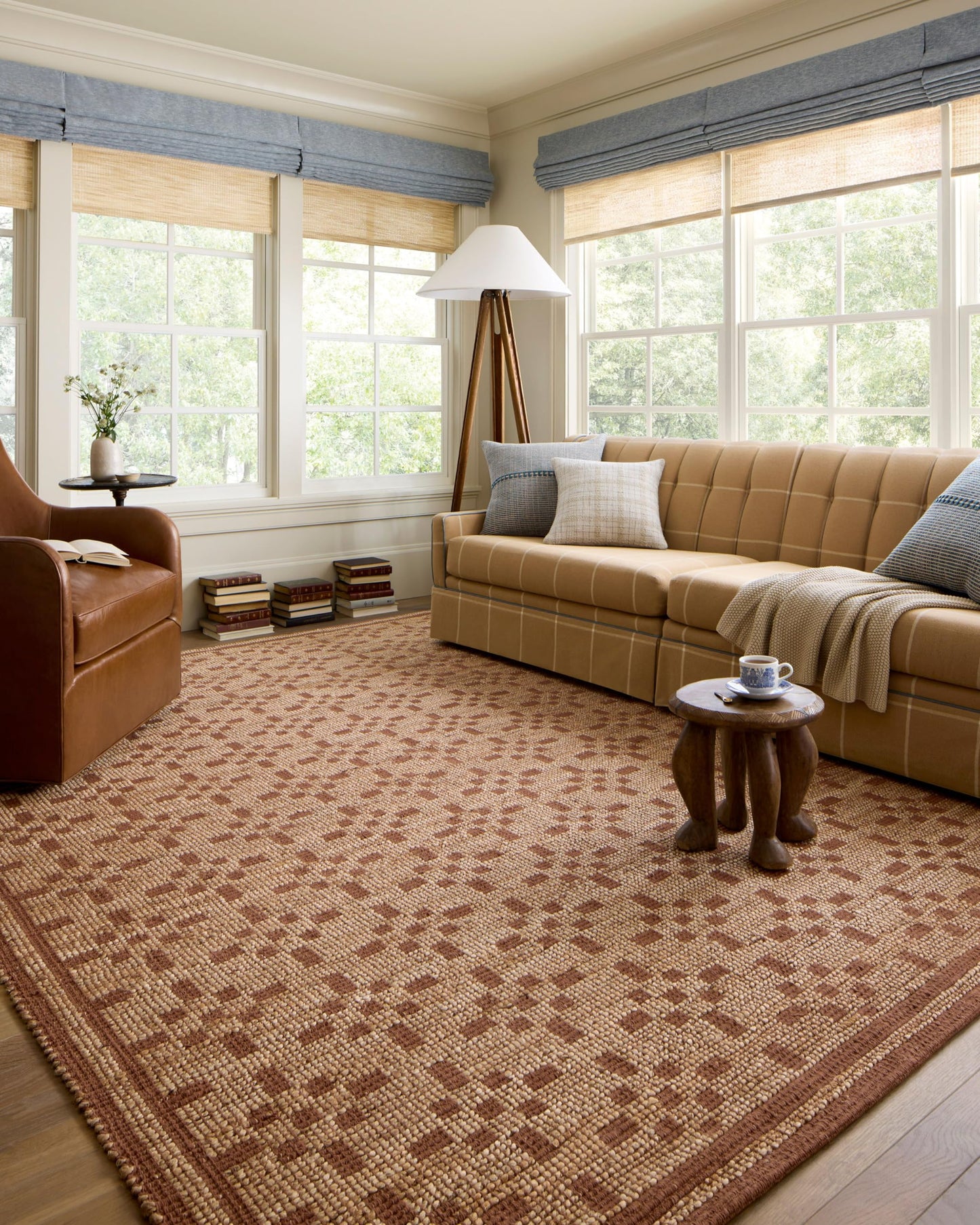 Loloi Chris Loves Julia Judy Collection JUD-07 Natural/Spice 5'-0" x 7'-6" Area Rug