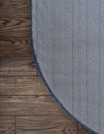 Unique Loom Solo Collection Area Rug - Calabasas (3' 3" x 5' 3" Oval, Navy Blue)